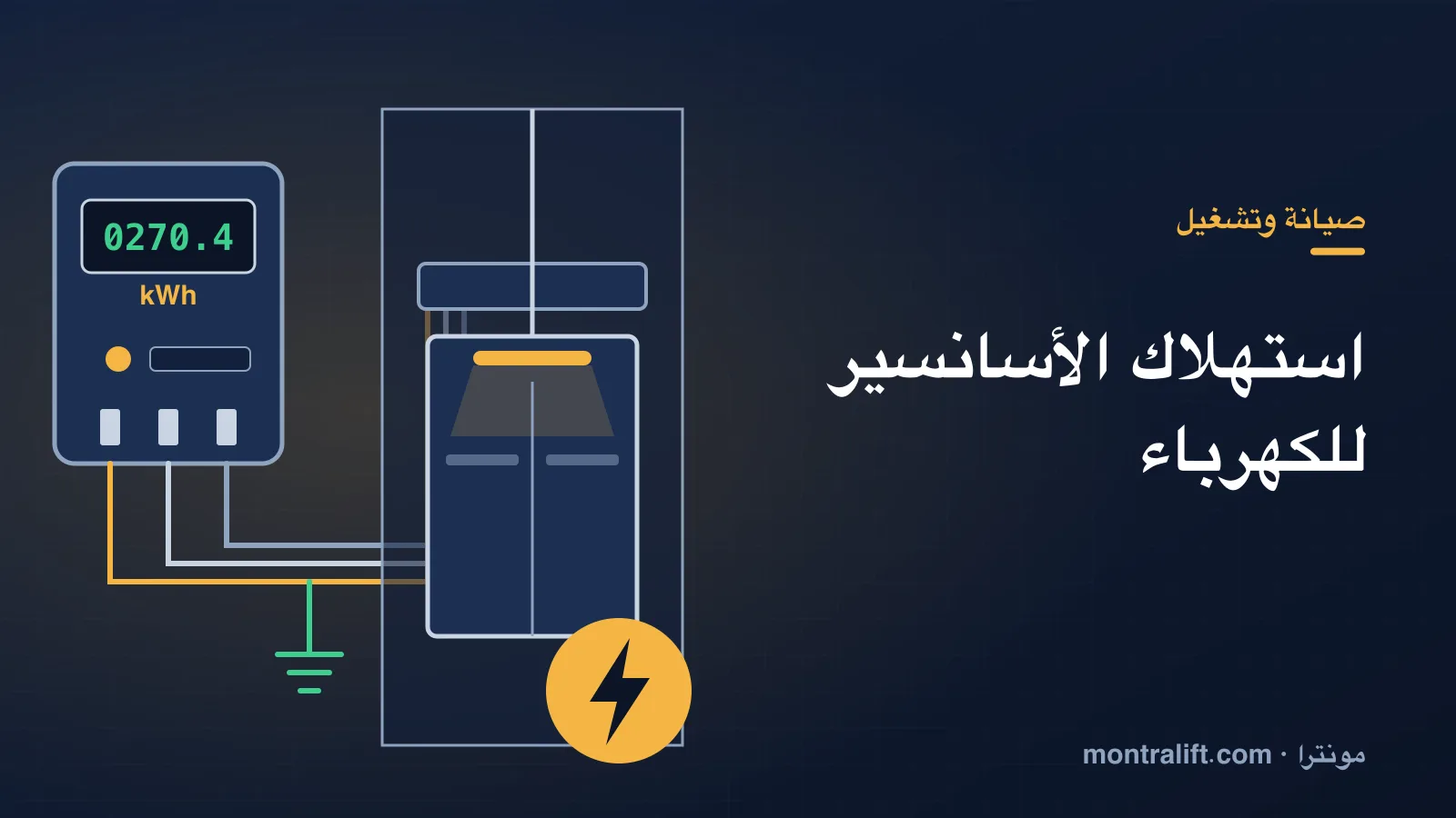 استهلاك الاسانسير للكهرباء: كيف تحسبه، وعداد الأسانسير، وتأسيس الكهرباء